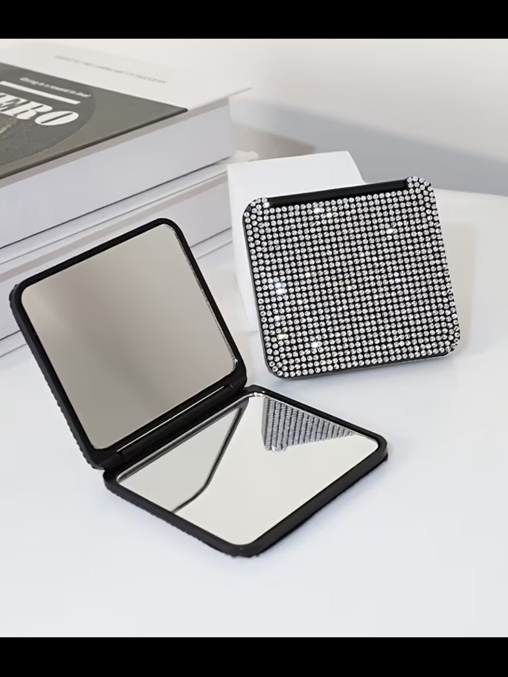 Rhinestone Mirror Compact